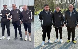 Bravo aux deux équipes qui représenteront le club lors du championnat de région Triplette Promotion