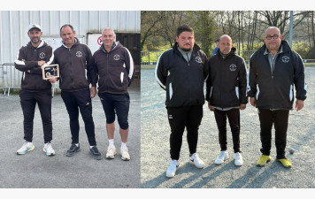 Bravo aux deux équipes qui représenteront le club lors du championnat de région Triplette Promotion